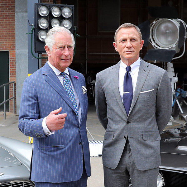 007撮影中のダニエル・グレイグとチャールズ皇太子